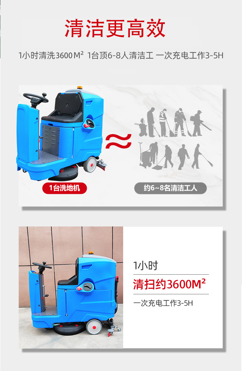 海口驾驶式洗地机更适合用在高铁站